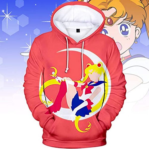 Anime Sailor Moon Hoodie - Sailor Moon 3D Print Pullover Hoodie