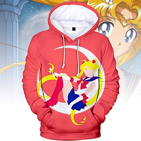 Anime Sailor Moon Hoodie - Sailor Moon 3D Print Pullover Hoodie