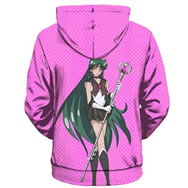 Anime Sailor Moon Hoodie - Sailor Pluto 3D Print Pullover Hoodie