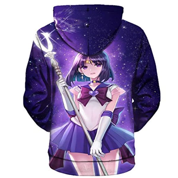 Anime Sailor Moon Hoodie - Sailor Saturn 3D Print Pullover Hoodie
