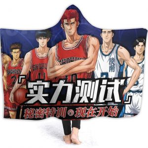 Anime Slam Dunk Flannel Hooded Blankets