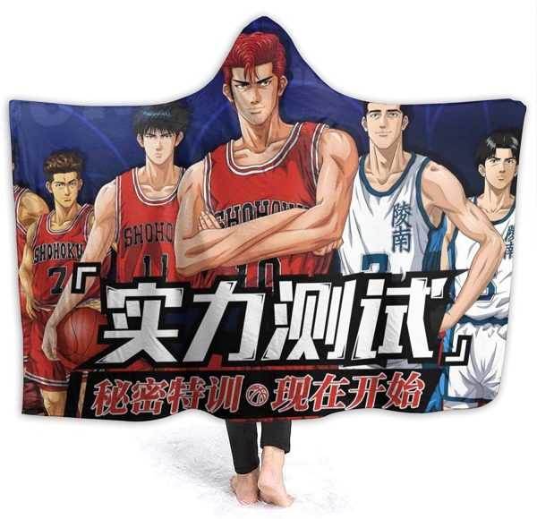 Anime Slam Dunk Flannel Hooded Blankets