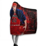 Anime Slam Dunk Pilling Proof Flannel Hooded Blanket