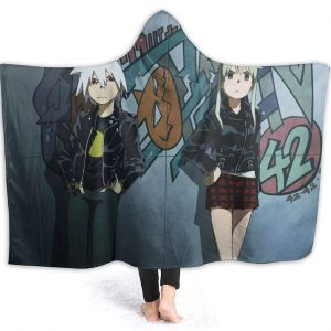 Anime Soul Eater Fleece Flannel Travel Hooded Blankets