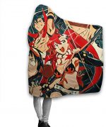 Anime Tengen Toppa Gurren Lagann Blanket - Nap Throw Printed Hooded Blanket