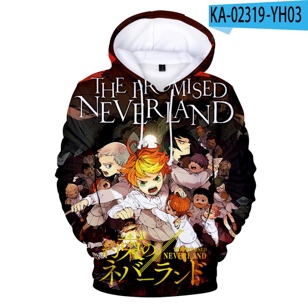 Anime The Promised Neverland Hoodies - 3D Printed Hooded Pullover