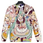 Anime Vocaloid 3D Printed Hatsune Miku Sweatshirt Pullover