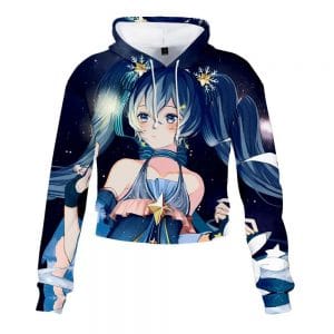 Anime Vocaloid Hatsune Miku Hoodie Sweatshirts Long Sleeve Pullover
