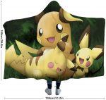 Anime Winter Wearable Blankets - Pokemon Collection Hooded Blankets