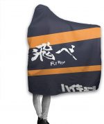 Anti-Pilling Flannel Hooded Blanket - Anime Haikyu! Passionate Volleyball Blankets