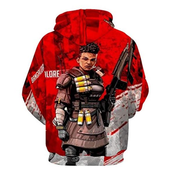 Apex Legends Hoodies - Bangalore Fashion 3D Print Drawsrting Pullover Gaming Hoodie