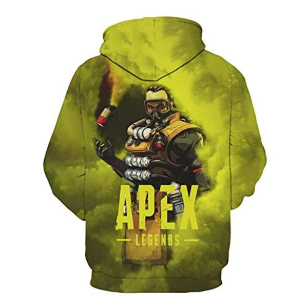 Apex Legends Hoodies - Caustic Fashion 3D Print Drawsrting Pullover Gaming Hoodie