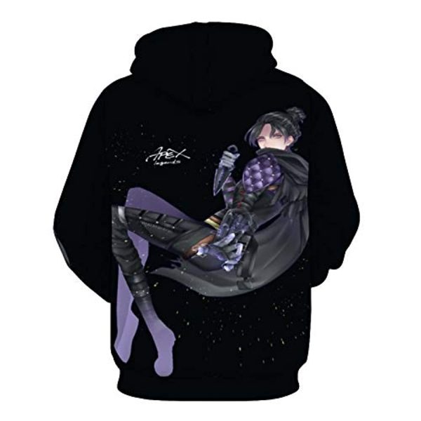 Apex Legends Hoodies - Wraith Fashion 3D Print Drawsrting Pullover Gaming Hoodie