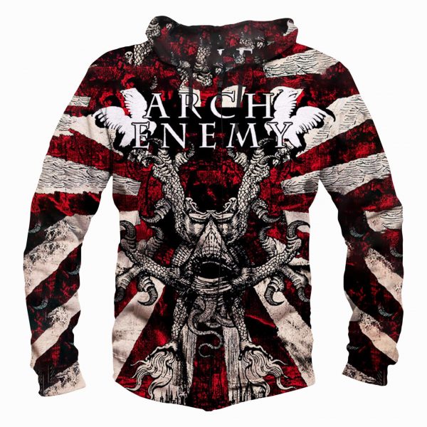 Arch Enemy Hoodies - Pullover Red Hoodie