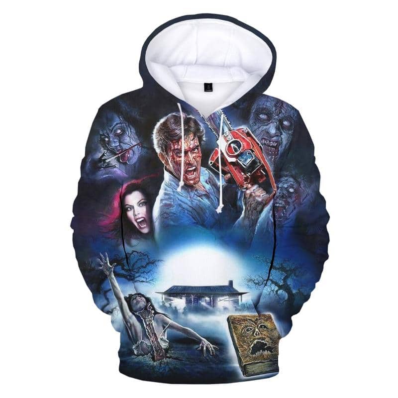 Ash VS Evil Dead 3D Printed Hoodies - Unisex Horror TV Series Pullover