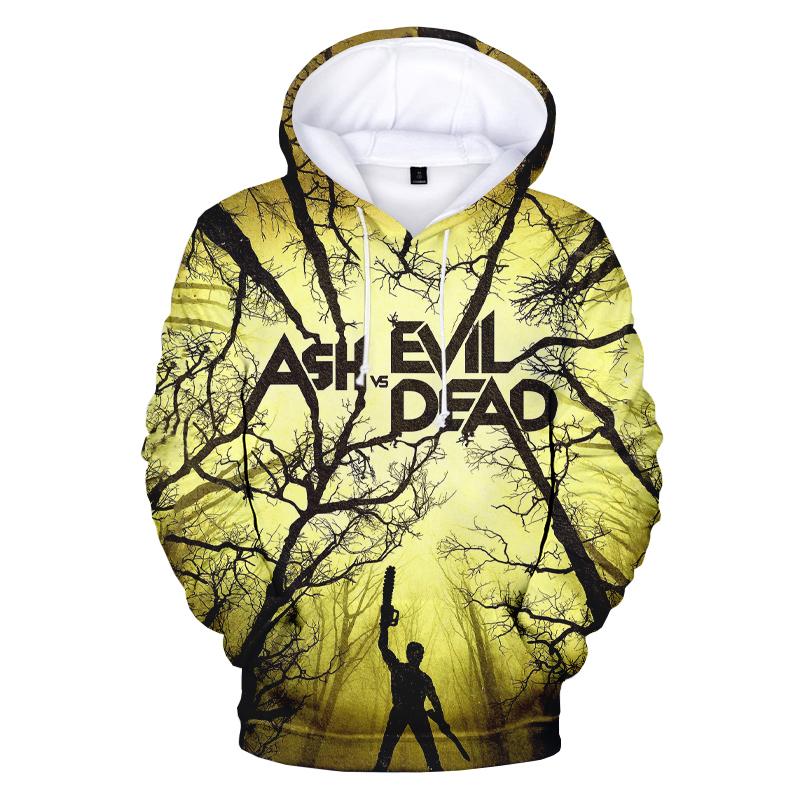 Ash VS Evil Dead 3D Printed Hoodies - Unisex Horror TV Series Pullover