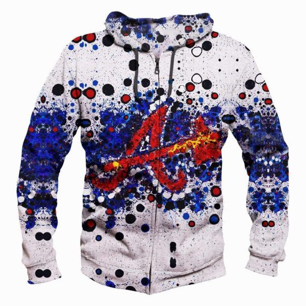 Atlanta Braves Hoodies - Pullover White Hoodie