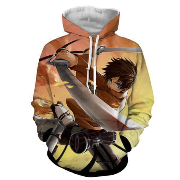 Attack On Titan 3D Printed Hoodies - Casual Pullover - Anime Hoodie Shop