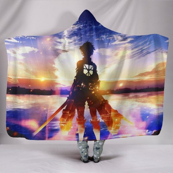 Attack On Titan Eren Jaeger Blanket - Blue Sky Blanket