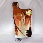 Attack On Titan Fight Hooded Blanket - Anime Black Cool Blanket