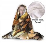 Attack On Titan Fleece Flannel Warm Throw Winter Hooded Blanket