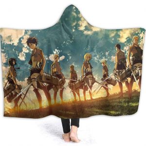 Attack On Titan Hooded Blanket - Anime Blankets