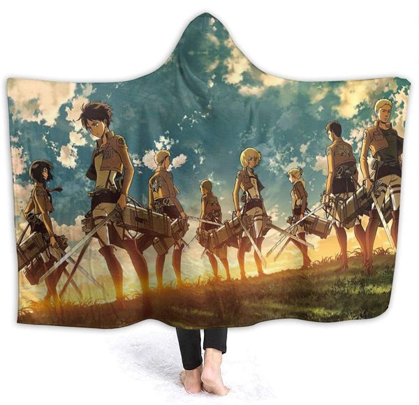 Attack On Titan Hooded Blanket - Anime Blankets