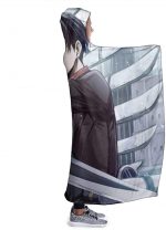 Attack On Titan Hooded Blanket - Anime Levi Ackerman Sword Flannel Blanket