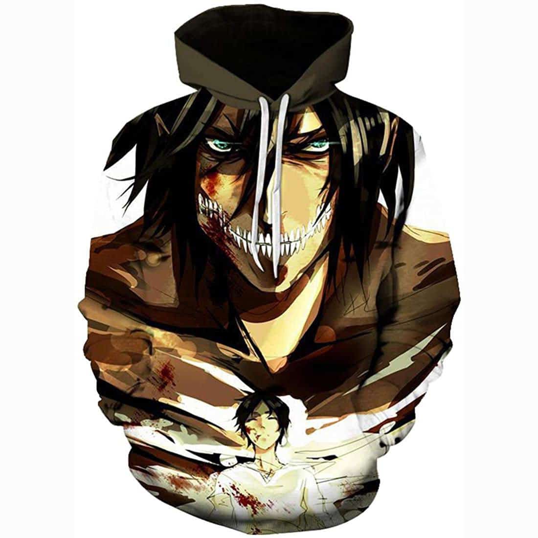 Attack on Titan Hoodie 3D Print Manga Anime Pullover Hoodie Sweatshirt with Front Pocket