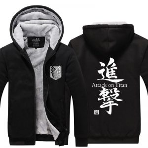 Attack on Titan Hoodie - Thicken Fleece Coat Zipper Jacket
