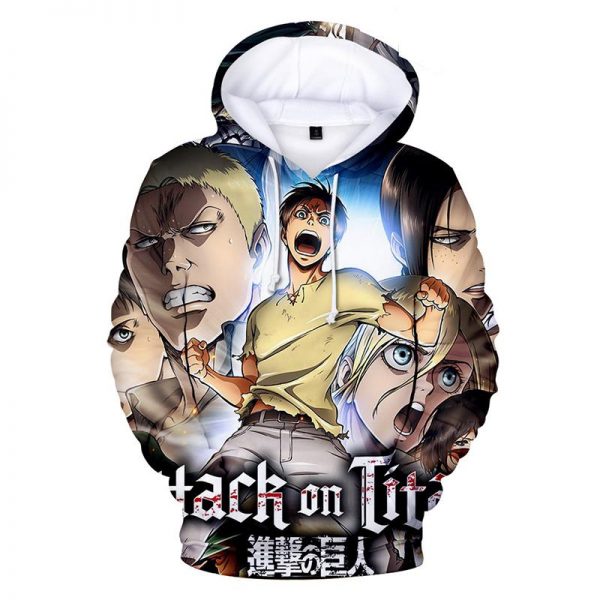 Attack On Titan Hoodies - Attack On Titan Anime Series Eren Yeager Armour 3D Hoodie