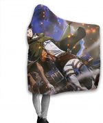 Attack On Titan Levi Ackerman Sword Blanket - Flannel Hooded Blanket