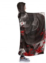 Attack On Titan Levi Ackerman Sword Hooded Blanket - Anime Flannel Blanket