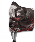 Attack On Titan Levi Ackerman Sword Hooded Blanket - Anime Flannel Blanket