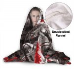 Attack On Titan Levi Ackerman Sword Hooded Blanket - Anime Flannel Blanket