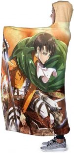 Attack On Titan Printed Throw Wearable Hooded Blanket