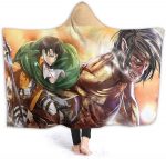 Attack On Titan Printed Throw Wearable Hooded Blanket