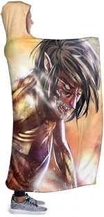 Attack On Titan Printed Throw Wearable Hooded Blanket