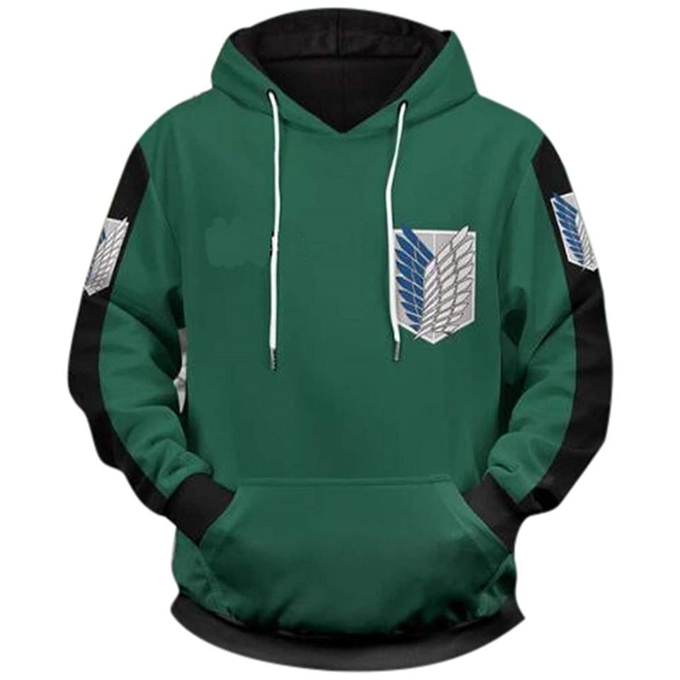 Attack On Titan Survey Corps Wings of Freedom 3D Printed Pullover Hoodie Sweatshirts Cosplay Costume Coat Unisex