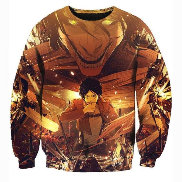 Attack On Titan Sweatshirts - Ruins Yellow Sweatshirt