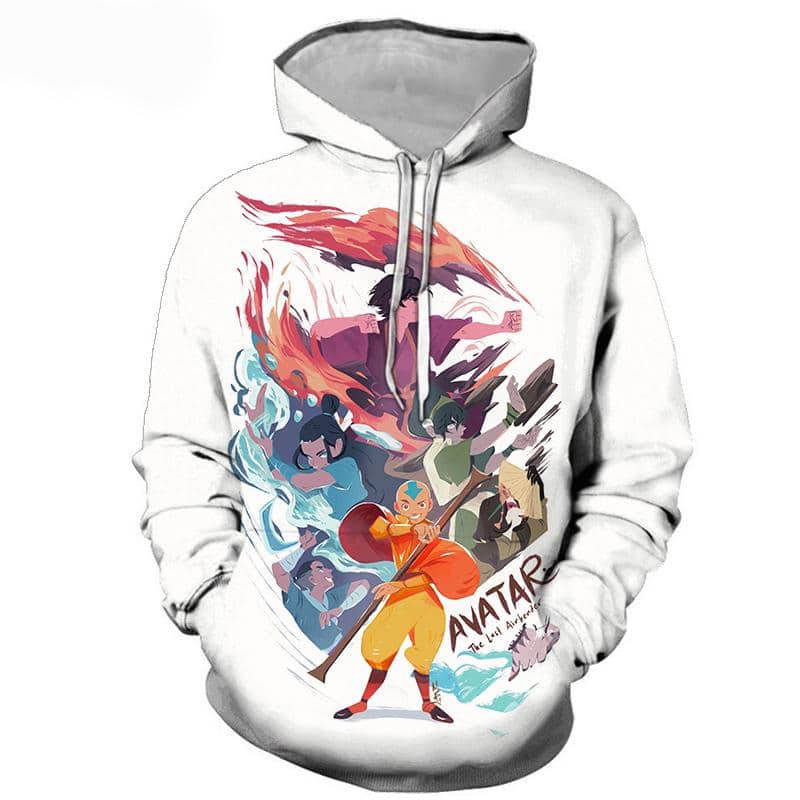 Avatar The Last Airbender 3D Printed Hoodie - Anime Casual Hooded Pullovers