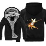 Avatar the Last Airbender Aang and Momo Jacket - Zip Up Fleece Jacket