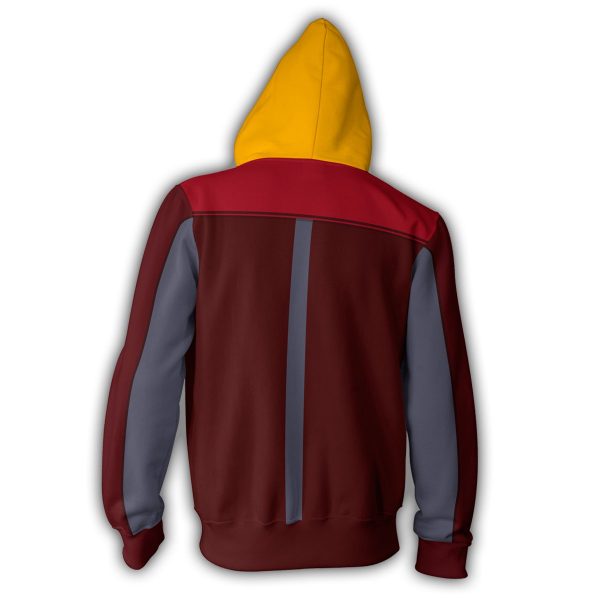 Avatar: The Last Airbender Air Nation Hoodies - Zip Up Burgundy Hoodie