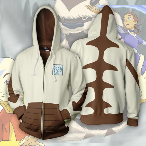 Avatar: The Last Airbender Appa Hoodies: Zip Up Hoodie