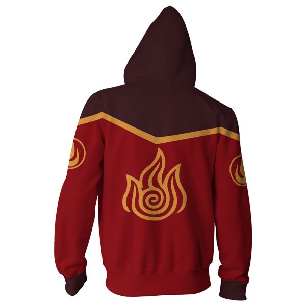 Avatar: The Last Airbender Fire Nation Hoodies - Zip Up Coffee Hoodie
