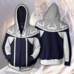 Avatar: The Last Airbender Iroh Hoodies - Zip Up Navy Blue Hoodie