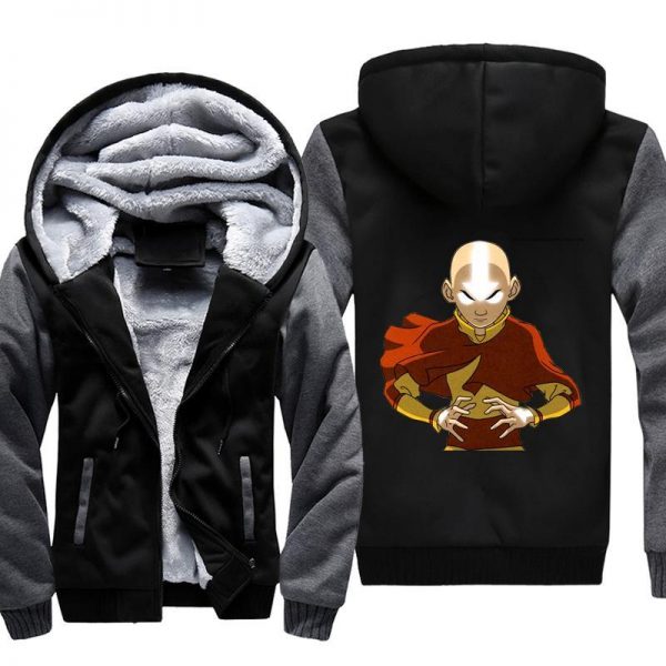 Avatar the last Airbender Jacket - Zip Up Aang Fleece Jacket