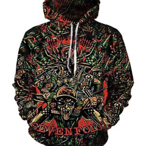 Avenged Sevenfold Hoodies - Pullover Black Hoodie, Zip-Up, Sweatshirt, T-Shirt #2