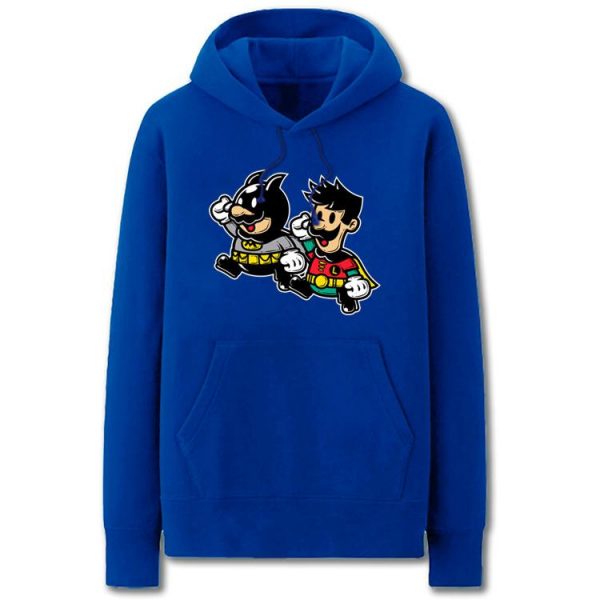 Batman Hoodies - Solid Color Super Hero Batman Cartoon Style Funny Fleece Hoodie