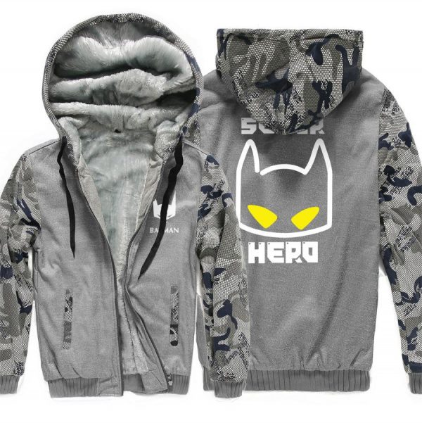 Batman Jackets - Solid Color Batman Movie Series Batman Icon Fleece Jacket